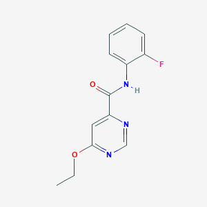 molecular formula C13H12FN3O2 B2398705 6-ethoxy-N-(2-fluorophenyl)pyrimidine-4-carboxamide CAS No. 2034362-86-0