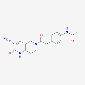 N-(4-(2-(3-cyano-2-oxo-1,2,7,8-tetrahydro-1,6-naphthyridin-6(5H)-yl)-2-oxoethyl)phenyl)acetamide