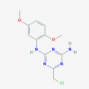 6-(chloromethyl)-N2-(2,5-dimethoxyphenyl)-1,3,5-triazine-2,4-diamine