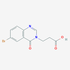 molecular formula C11H9BrN2O3 B2398720 3-(6-Bromo-4-oxo-3,4-dihydroquinazolin-3-yl)propanoic acid CAS No. 102118-19-4