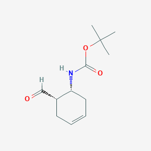 molecular formula C12H19NO3 B2398728 N-Boc-(+/-)-cis-6-amino-cyclo-hex-3-ene-1-carbaldehyde CAS No. 1335031-73-6