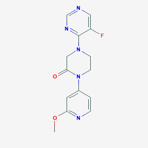 4-(5-Fluoropyrimidin-4-yl)-1-(2-methoxypyridin-4-yl)piperazin-2-one
