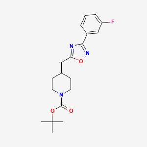 molecular formula C19H24FN3O3 B2398737 Tert-butyl 4-{[3-(3-fluorophenyl)-1,2,4-oxadiazol-5-yl]methyl}piperidine-1-carboxylate CAS No. 1923140-19-5