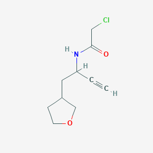 2-Chloro-N-[1-(oxolan-3-yl)but-3-yn-2-yl]acetamide