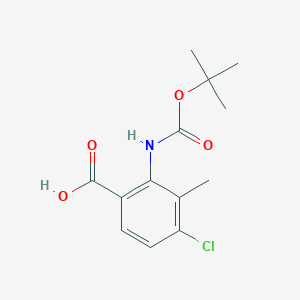 4-Chloro-3-methyl-2-[(2-methylpropan-2-yl)oxycarbonylamino]benzoic acid