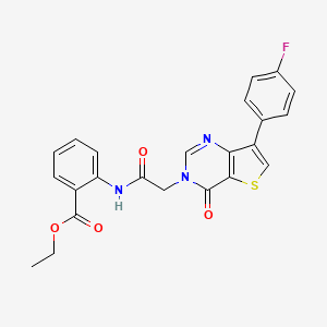 ethyl 2-({[7-(4-fluorophenyl)-4-oxothieno[3,2-d]pyrimidin-3(4H)-yl]acetyl}amino)benzoate