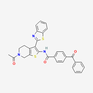 N-(6-acetyl-3-(benzo[d]thiazol-2-yl)-4,5,6,7-tetrahydrothieno[2,3-c]pyridin-2-yl)-4-benzoylbenzamide