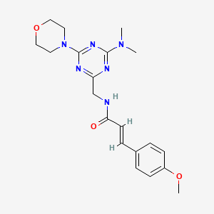 (E)-N-((4-(dimethylamino)-6-morpholino-1,3,5-triazin-2-yl)methyl)-3-(4-methoxyphenyl)acrylamide