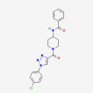 N-(1-(1-(4-chlorophenyl)-1H-1,2,3-triazole-4-carbonyl)piperidin-4-yl)benzamide