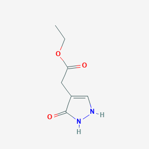 molecular formula C7H10N2O3 B2398782 Ethyl (3-hydroxy-1H-pyrazol-4-yl)acetate CAS No. 890095-13-3