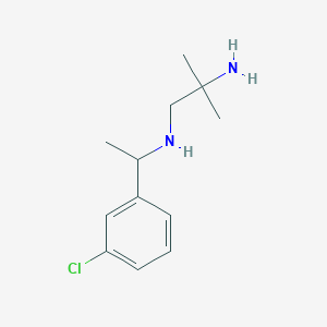 1-N-[1-(3-Chlorophenyl)ethyl]-2-methylpropane-1,2-diamine
