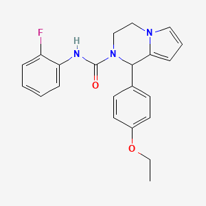 molecular formula C22H22FN3O2 B2398790 1-(4-ethoxyphenyl)-N-(2-fluorophenyl)-3,4-dihydropyrrolo[1,2-a]pyrazine-2(1H)-carboxamide CAS No. 899750-57-3