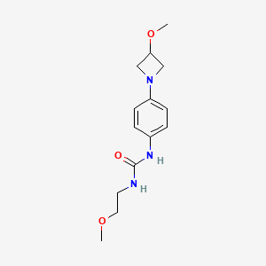 molecular formula C14H21N3O3 B2398793 1-(4-(3-Methoxyazetidin-1-yl)phenyl)-3-(2-methoxyethyl)urea CAS No. 2034491-36-4