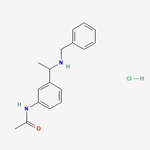 molecular formula C17H21ClN2O B2398812 N-{3-[1-(benzylamino)ethyl]phenyl}acetamide hydrochloride CAS No. 1172435-10-7