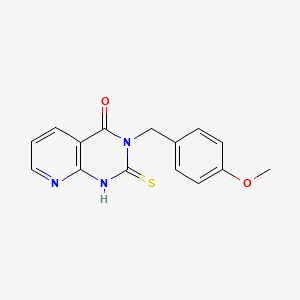 molecular formula C15H13N3O2S B2398820 3-(4-methoxybenzyl)-2-thioxo-2,3-dihydropyrido[2,3-d]pyrimidin-4(1H)-one CAS No. 443671-71-4