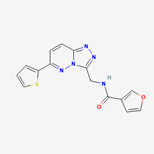 molecular formula C15H11N5O2S B2398829 N-((6-(thiophen-2-yl)-[1,2,4]triazolo[4,3-b]pyridazin-3-yl)methyl)furan-3-carboxamide CAS No. 1903515-78-5