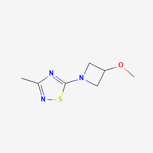 molecular formula C7H11N3OS B2398876 5-(3-Methoxyazetidin-1-yl)-3-methyl-1,2,4-thiadiazole CAS No. 1862489-90-4