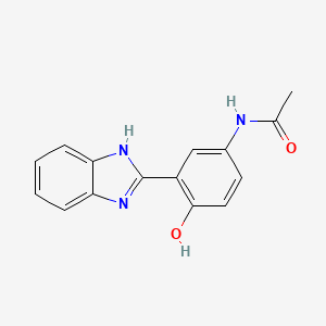 molecular formula C15H13N3O2 B2398879 N-(3-(1H-Benzo[d]imidazol-2-yl)-4-hydroxyphenyl)acetamide CAS No. 1706450-86-3