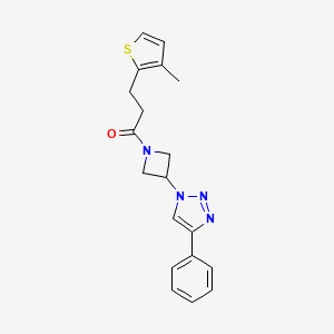 3-(3-methylthiophen-2-yl)-1-(3-(4-phenyl-1H-1,2,3-triazol-1-yl)azetidin-1-yl)propan-1-one