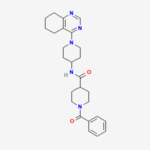 1-benzoyl-N-(1-(5,6,7,8-tetrahydroquinazolin-4-yl)piperidin-4-yl)piperidine-4-carboxamide