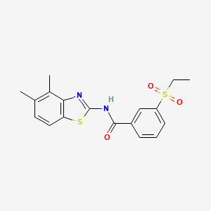 molecular formula C18H18N2O3S2 B2398956 N-(4,5-dimethyl-1,3-benzothiazol-2-yl)-3-(ethanesulfonyl)benzamide CAS No. 886919-42-2