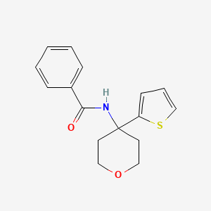 N-(4-(thiophen-2-yl)tetrahydro-2H-pyran-4-yl)benzamide