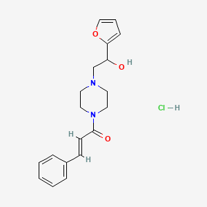 (E)-1-(4-(2-(furan-2-yl)-2-hydroxyethyl)piperazin-1-yl)-3-phenylprop-2-en-1-one hydrochloride
