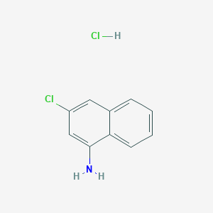molecular formula C10H9Cl2N B2398972 3-Chloronaphthalen-1-amine;hydrochloride CAS No. 858018-99-2