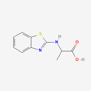 molecular formula C10H10N2O2S B2399003 2-(1,3-Benzothiazol-2-ylamino)propanoic acid CAS No. 1397002-95-7