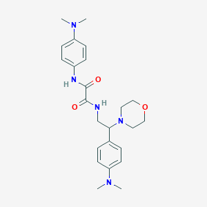 molecular formula C24H33N5O3 B2399004 N1-(4-(dimethylamino)phenyl)-N2-(2-(4-(dimethylamino)phenyl)-2-morpholinoethyl)oxalamide CAS No. 941914-03-0