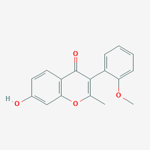 molecular formula C17H14O4 B2399028 7-hydroxy-3-(2-methoxyphenyl)-2-methyl-4H-chromen-4-one CAS No. 308087-55-0