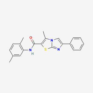 molecular formula C21H19N3OS B2399037 N-(2,5-dimethylphenyl)-3-methyl-6-phenylimidazo[2,1-b][1,3]thiazole-2-carboxamide CAS No. 939597-86-1