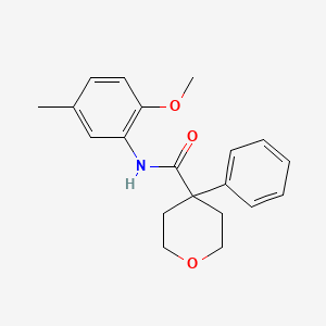 molecular formula C20H23NO3 B2399040 N-(2-methoxy-5-methylphenyl)-4-phenyloxane-4-carboxamide CAS No. 692262-38-7
