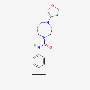 molecular formula C20H31N3O2 B2399050 N-(4-tert-butylphenyl)-4-(oxolan-3-yl)-1,4-diazepane-1-carboxamide CAS No. 2319808-04-1