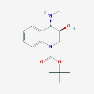 molecular formula C15H22N2O3 B2399066 tert-butyl (3S,4S)-3-hydroxy-4-(methylamino)-1,2,3,4-tetrahydroquinoline-1-carboxylate CAS No. 185943-07-1
