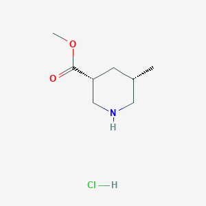 molecular formula C8H16ClNO2 B2399069 Methyl cis-5-methylpiperidine-3-carboxylate hydrochloride CAS No. 1638772-09-4