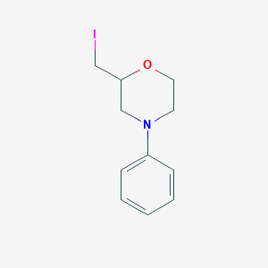 molecular formula C11H14INO B2399107 2-(Iodomethyl)-4-phenylmorpholine CAS No. 1909348-63-5