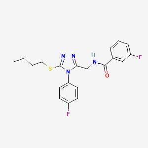 molecular formula C20H20F2N4OS B2399169 N-{[5-(butylsulfanyl)-4-(4-fluorophenyl)-4H-1,2,4-triazol-3-yl]methyl}-3-fluorobenzamide CAS No. 391915-18-7