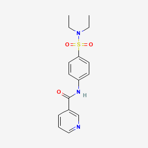 molecular formula C16H19N3O3S B2399200 N-[4-(diethylsulfamoyl)phenyl]pyridine-3-carboxamide CAS No. 692762-41-7