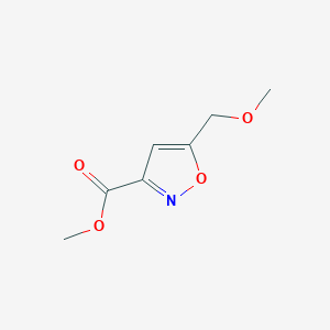 molecular formula C7H9NO4 B2399227 Methyl 5-(methoxymethyl)-1,2-oxazole-3-carboxylate CAS No. 95312-30-4