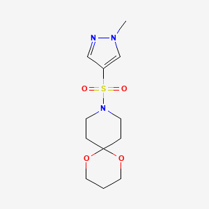 B2399274 9-((1-methyl-1H-pyrazol-4-yl)sulfonyl)-1,5-dioxa-9-azaspiro[5.5]undecane CAS No. 1797296-13-9
