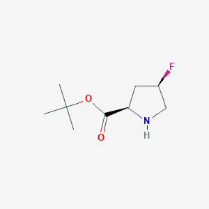 molecular formula C9H16FNO2 B2399276 Tert-butyl (2R,4R)-4-fluoropyrrolidine-2-carboxylate CAS No. 2031242-75-6