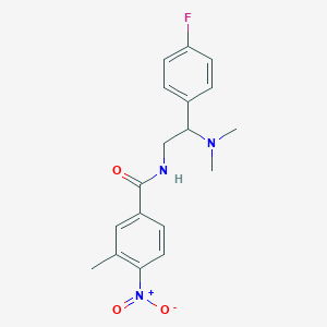 molecular formula C18H20FN3O3 B2399284 N-[2-(dimethylamino)-2-(4-fluorophenyl)ethyl]-3-methyl-4-nitrobenzamide CAS No. 899979-22-7