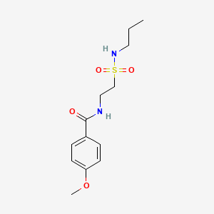 molecular formula C13H20N2O4S B2399346 4-methoxy-N-[2-(propylsulfamoyl)ethyl]benzamide CAS No. 899979-67-0