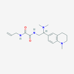 molecular formula C19H28N4O2 B2399355 N1-allyl-N2-(2-(dimethylamino)-2-(1-methyl-1,2,3,4-tetrahydroquinolin-6-yl)ethyl)oxalamide CAS No. 922118-92-1
