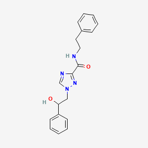 B2399400 1-(2-hydroxy-2-phenylethyl)-N-(2-phenylethyl)-1H-1,2,4-triazole-3-carboxamide CAS No. 2109149-45-1