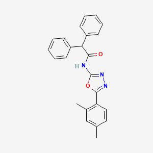 molecular formula C24H21N3O2 B2399407 N-[5-(2,4-dimethylphenyl)-1,3,4-oxadiazol-2-yl]-2,2-diphenylacetamide CAS No. 891112-54-2