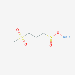 molecular formula C4H9NaO4S2 B2399520 sodium 3-methanesulfonylpropane-1-sulfinate CAS No. 2137771-75-4