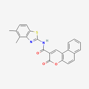 molecular formula C23H16N2O3S B2399522 N-(4,5-dimethylbenzo[d]thiazol-2-yl)-3-oxo-3H-benzo[f]chromene-2-carboxamide CAS No. 888409-68-5