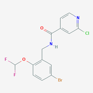 B2399544 N-[[5-bromo-2-(difluoromethoxy)phenyl]methyl]-2-chloropyridine-4-carboxamide CAS No. 1311726-14-3